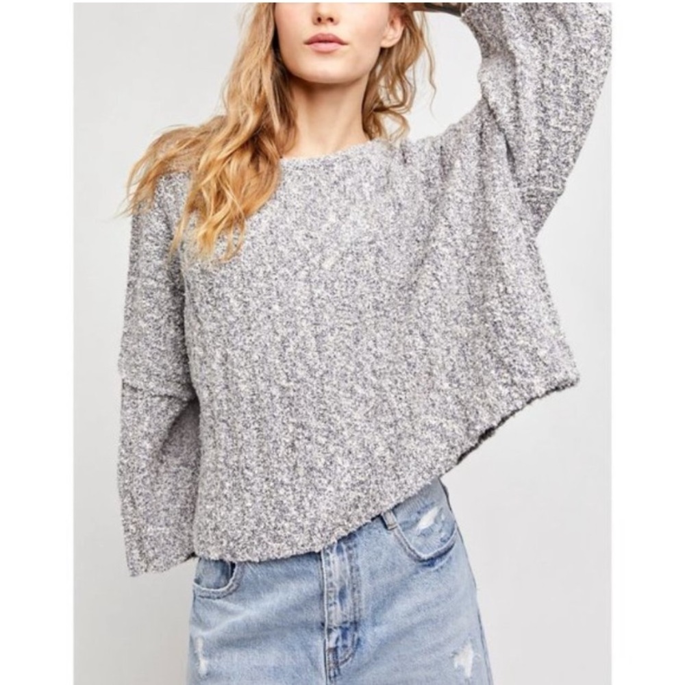 NWT Free People Oversized Cropped Sweater - Picture 5 of 16